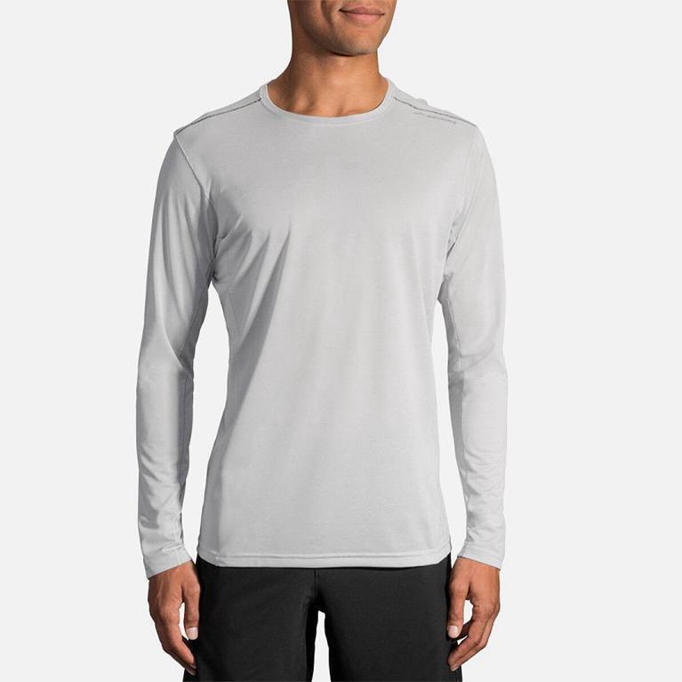 Brooks Ghost Long Sleeve Running Shirt - Men's - White (52489-WJIR)